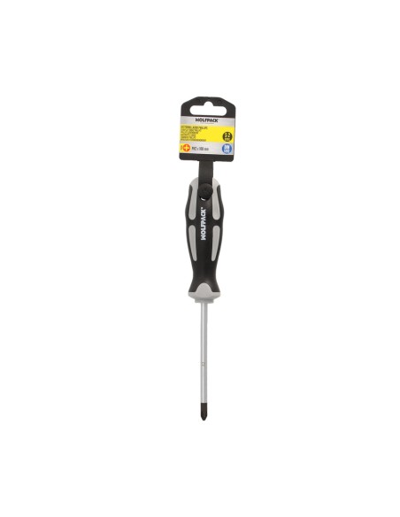 Destornillador Phillips Acero S2 Mango TPR Bimaterial. Medida PH 2 x Ø 6,0 x 100 mm. DIN5262.