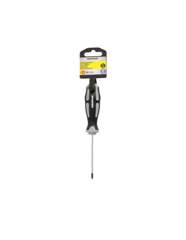 Destornillador Phillips Acero S2 Mango TPR Bimaterial. Medida PH 0 - Ø 3,0 x 75 mm. DIN5262.