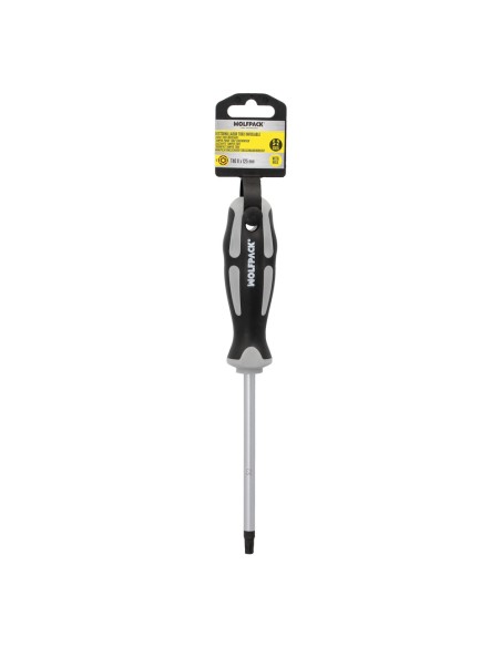 Destornillador Torx Inviolable Acero S2 Mango TPR Bimaterial. Medida T40 x Ø 8,0 x 125 mm.