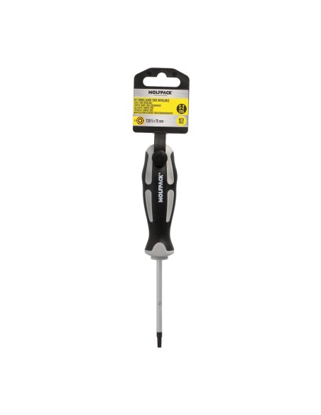 Destornillador Torx Inviolable Acero S2 Mango TPR Bimaterial. Medida T20 x Ø 5,0 x 75 mm.