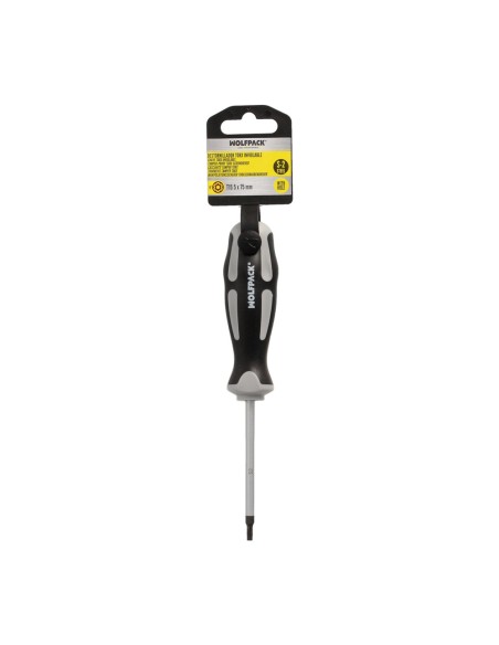 Destornillador Torx Inviolable Acero S2 Mango TPR Bimaterial. Medida T15 x Ø 5,0 x 75 mm.