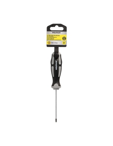 Destornillador Torx Inviolable Acero S2 Mango TPR Bimaterial. Medida T09 x Ø 3,0 x 75 mm.