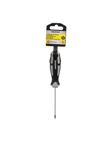 Destornillador Torx Inviolable Acero S2 Mango TPR Bimaterial. Medida T07 x Ø 3,0 x 75 mm.