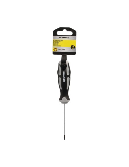 Destornillador Torx Acero S2 Mango TPR Bimaterial. Medida T06 x Ø 3,0 x 75 mm.