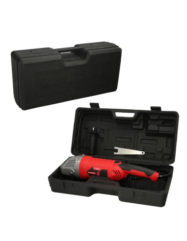 Amoladora Angular 2.400 Watt. Disco Ø 230 mm. 6.500 R.P.M. Mango 3 Posiciones Eje M14 Protector Disco Ajustable, Anti arranque