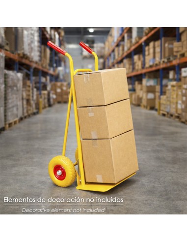 Carretilla Almacen / Sacos Pala Abatible Ruedas Macizas