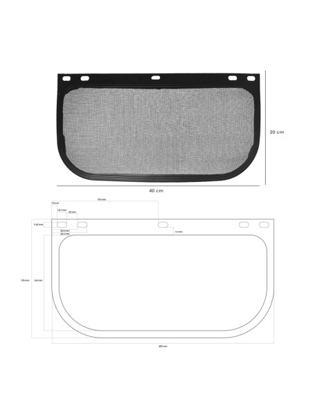 Protector Facial Con Arnes (Rejilla) Protección Facial Ajustable Malla protectora.