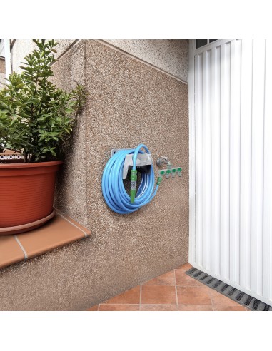 Adaptador Manguera Plastico 3/4" - 1" 4 Vias, Distribuidor 4 vias, Divisor Manguera, Ajuste Independiente, Tomas 1/2+Adaptador