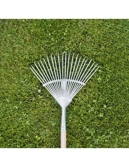 Rastrillo Metalico Para Jardin Ancho Regulable 31,5 A 43,5 cm. rastrillo Hojas, Cepillo Jardin, Escoba Metalica, Escoba Jardin