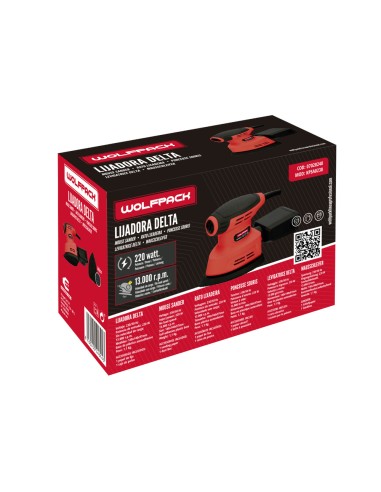 Lijadora Wolfpack Delta 220 Watt. Lijadora Mouse Multifunción. Decapado, Lijado, Eliminar Oxido, etc.