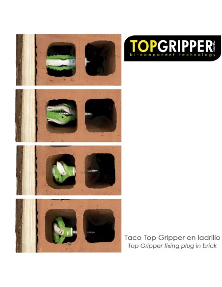 Taco Topgripper Bimaterial Ø 6 mm. (Caja 150 unidades) Taco Anclaje Universal, Taco Hormigon, Taco Pladur, Taco Ladrillo