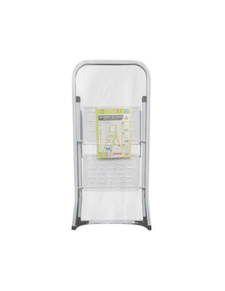 Escalera Domestica Acero 2 Peldaños, Escalerilla Blanca