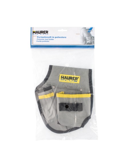 Funda Bolsa Porta Herramientas Para Cinturon Con 3 Bolsillos y 4 Elasticos. Portaherramientas Electricista Multibolsillos