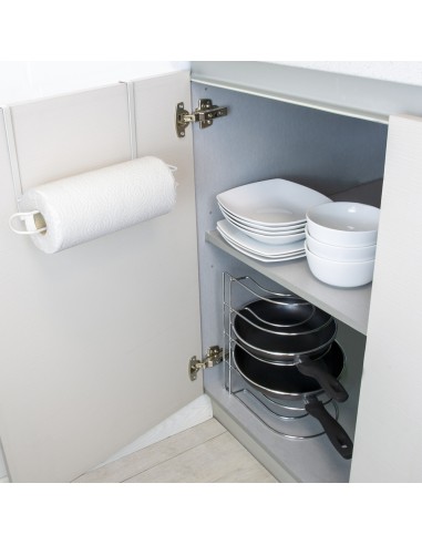 Soporte Vertical 5 Niveles Para Sartenes, Tapaderas, Acero Cromado