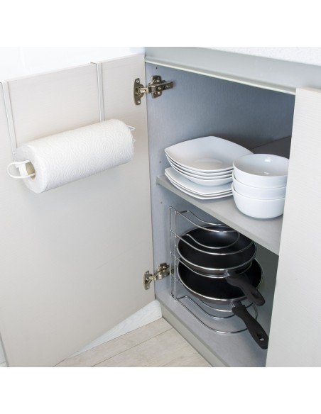 Soporte Vertical 5 Niveles Para Sartenes, Tapaderas, Acero Cromado