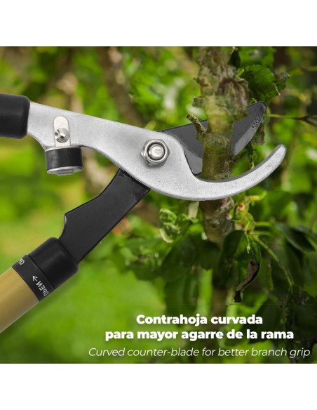 Tijeras Podar Profesional Acero Telescópica 2 Manos