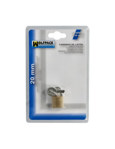 Candado Laton Arco Normal 20 mm.