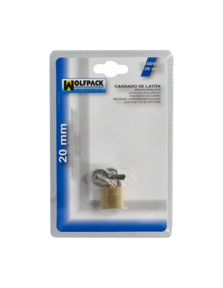 Candado Laton Arco Normal 20 mm.