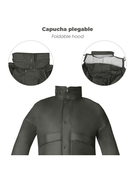 Traje de Agua Impermeable Verde Poliuretano Talla 9-XXL