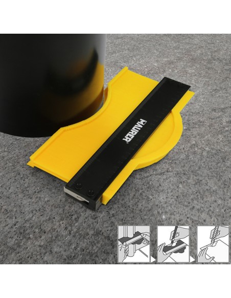 Medidor De Contornos 130x250 mm. Con Bloqueo. Medidor De Perfiles, Medidor Formas, Duplicador Perfiles, Preciso,Dureza Ajustable