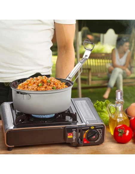 Fiambrera Metalica De Acero Inoxidable Con 2 Platos Ø 18 cm. Lunch Box, Fiambrera Metalica, Porta Alimentos Metalico,