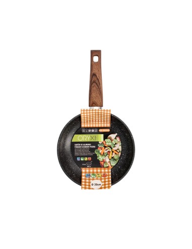 Sarten Aluminio Forjado Antiadherente Ø 20 x 4,5 cm. Mango Engomado / 5 capas / Acabado Piedra / Apta Para Todo Tipo de Cocinas