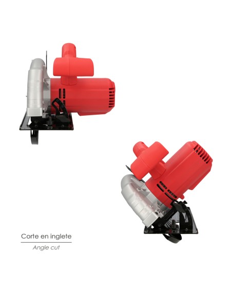 Sierra Circular 1300 Watt. Disco 185 mm. 4.800 RPM Corte a Inglete Con Regulador de Profundidad. Ingletadora, Sierra Madera.