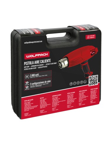 Pistola Aire Caliente 2000 Watt. 2 Potencias Con Accesorios. Decapador, Pistola Decapar Aire Caliente