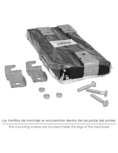 Juego Patas Somier Cuadradas (4 Unidades) Tubo 30x30 mm. Para Somier de 30x30 mm. Altura 25 cm.