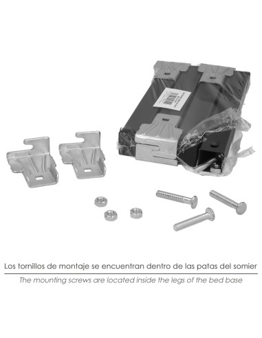 Juego Patas Somier Cuadradas (4 Unidades) Tubo 30x30 mm. Para Somier de 40x30 mm. Altura 25 cm.