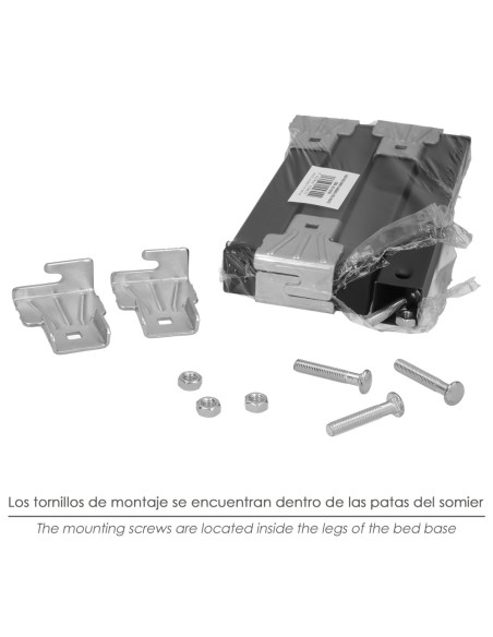 Juego Patas Somier Cuadradas (4 Unidades) Tubo 30x30 mm. Para Somier de 40x30 mm. Altura 25 cm.
