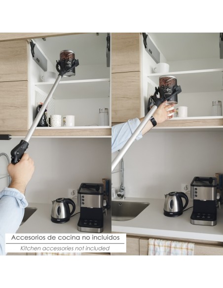 Pinza Coger Objetos 88 cm De Aluminio Con Ventosas y Seguro De Bloqueo