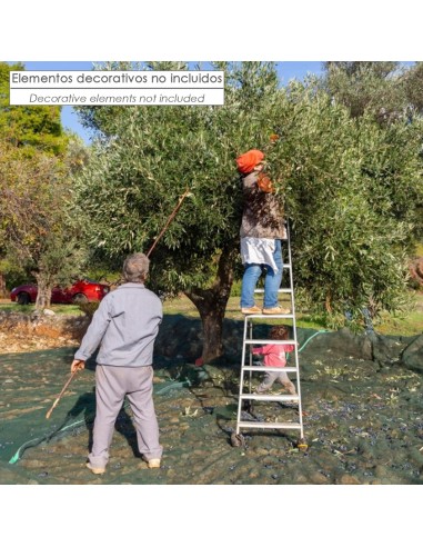 Mantas Aceituna 8 x 12 Metros. Multiusos 100% Hdpe Gramaje 90 Gr/m2. Reforzada, Con Ojales, Mantos Aceituna, Fardos Aceituna,