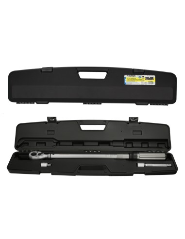 Llave Dinamometrica 1/2" Con Alargadera y Reductor De 3/8" Llave De Torque Camiones, Coches, Motos, Micro Ajustes, Acero CRV