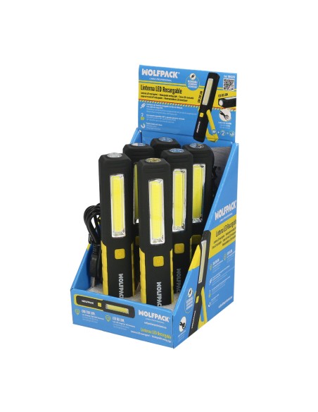 Linterna LED Multifunción Tipo Boligrafo Recargable (900 mAh) 200 Lumenes Con Iman, Gancho y Soporte Ajustable.