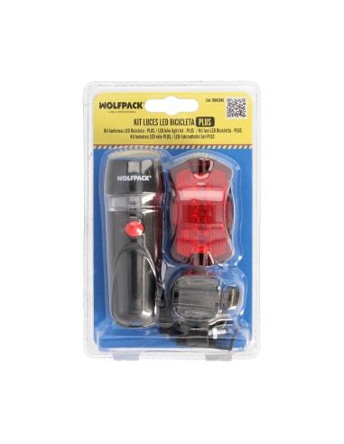 Kit Luces Led Delantera y Trasera Para Bicicleta / Patinete. Funcionamiento a Pilas.