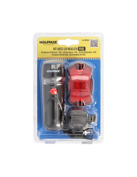 Kit Luces Led Delantera y Trasera Para Bicicleta / Patinete. Funcionamiento a Pilas.