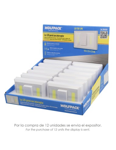 Linterna / Luces Led Para Pared / Armario A pilas (4 AAA) 250 Lumenes (Fijación Mediante Pegatina, Iman o Tornillos)