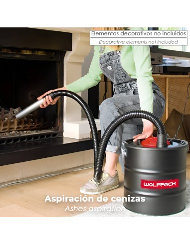 Aspirador Cenizas Wolfpack 1200 Watt. 15 Litros