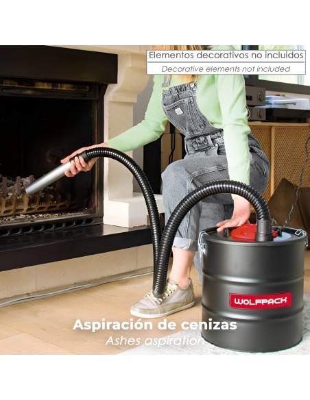 Aspirador Cenizas Wolfpack 1200 Watt. 15 Litros