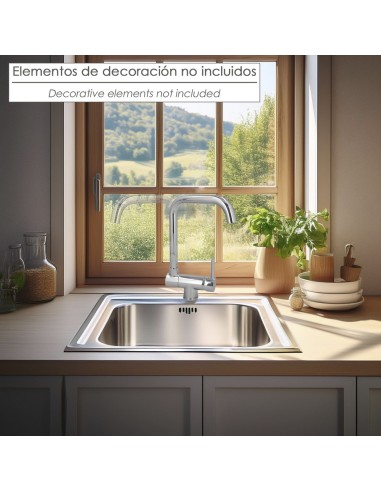 Monomando Fregadero Caño Alto Abatible. Grifo 360º. Chorro Aireado, Grifo Cocina, Grifo Alto, Grifo Fregadero