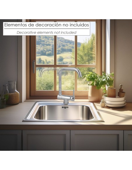 Monomando Fregadero Caño Alto Abatible. Grifo 360º. Chorro Aireado, Grifo Cocina, Grifo Alto, Grifo Fregadero
