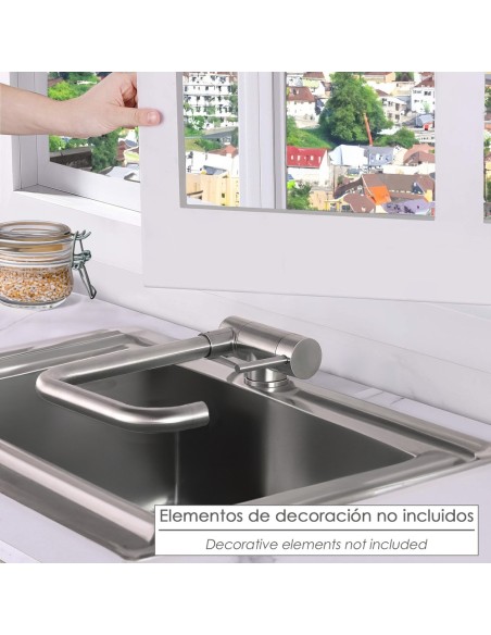 Monomando Fregadero Caño Alto Abatible. Grifo 360º. Chorro Aireado, Grifo Cocina, Grifo Alto, Grifo Fregadero