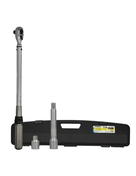 Llave Dinamometrica 1/2" Con Alargadera y Reductor De 3/8" Llave De Torque Camiones, Coches, Motos, Micro Ajustes, Acero CRV