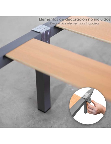 Juego Patas Somier Cuadradas (4 Unidades) Tubo 30x30 mm. Para Somier de 40x30 mm. Altura 25 cm.