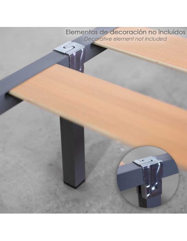 Juego Patas Somier Cuadradas (4 Unidades) Tubo 30x30 mm. Para Somier de 30x30 mm. Altura 25 cm.