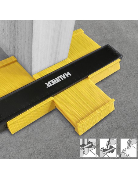Medidor De Contornos 100x125 mm. Con Bloqueo. Medidor De Perfiles, Medidor Formas, Duplicador Perfiles, Preciso,Dureza Ajustable