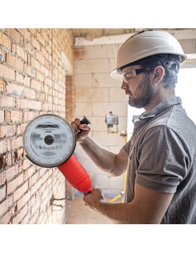 Amoladora Angular 2.400 Watt. Disco Ø 230 mm. 6.500 R.P.M. Mango 3 Posiciones Eje M14 Protector Disco Ajustable, Anti arranque