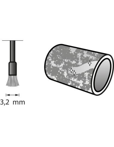 Cepillo de acero inoxidable 3,2 mm