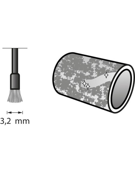 Cepillo de acero inoxidable 3,2 mm